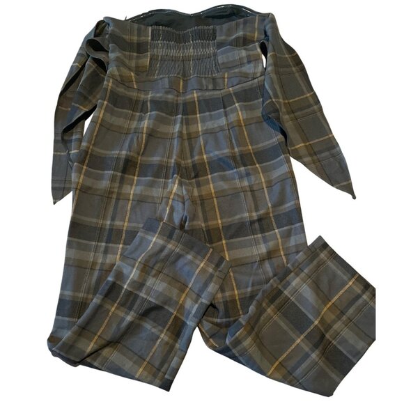 Anthropology Romeo + Juliet Couture Strapless Plaid Jumpsuit With Tie Large - Picture 8 of 8